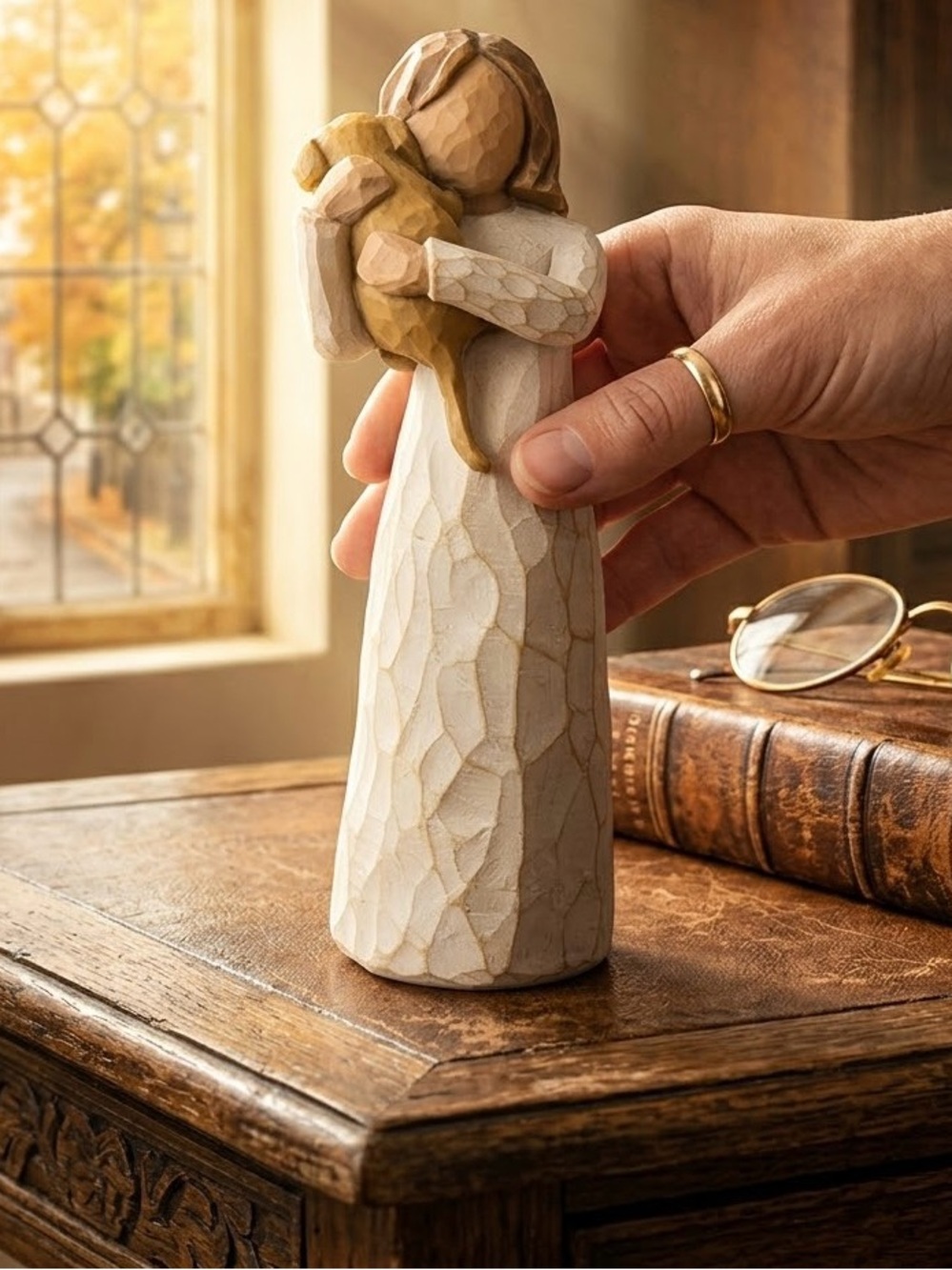 Willow Tree Angel of Friendship Figurine Hand Carved Hand Painted Collectible